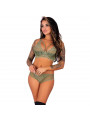 LIVCO CORSETTI FASHION - PINE LC 90667 REGGISENO + SLIP KHAKI