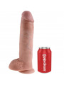 KING COCK - 11 DILDO CARNE CON SFERE 28 CM