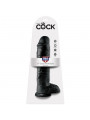 KING COCK - 11 DILDO NERO CON SFERE 28 CM