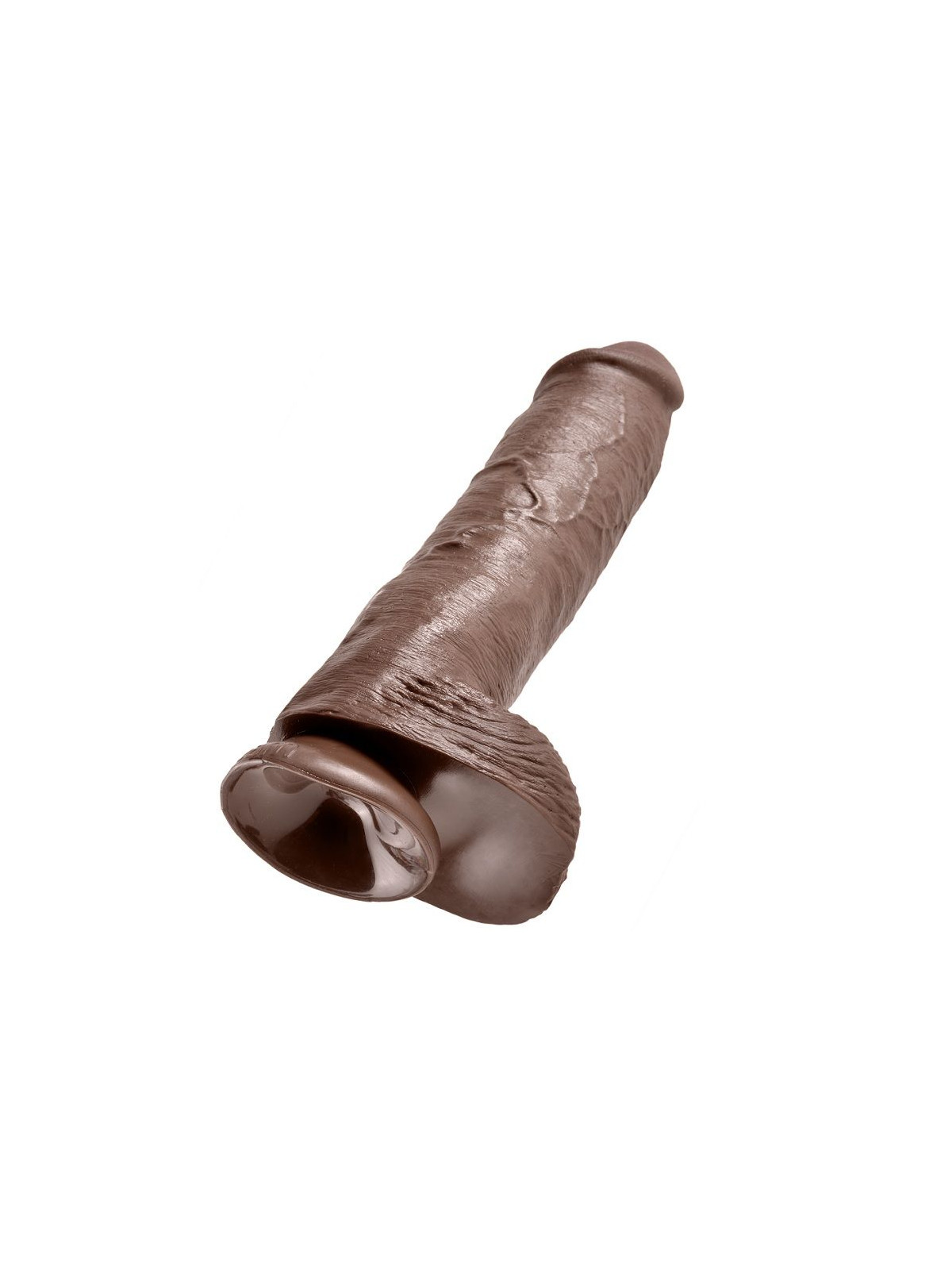 KING COCK - 11 DILDO MARRONE CON SFERE 28 CM