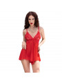 CHILIROSE - CR 4461 BABYDOLL ROSSO L/XL