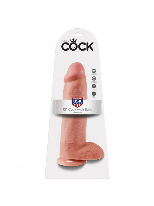 KING COCK - 12 DILDO FLESH CON SFERE 30.48 CM