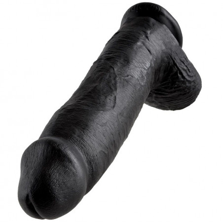 KING COCK - 12 DILDO NERO CON SFERE 30.48 CM