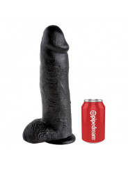 KING COCK - 12 DILDO NERO CON SFERE 30.48 CM