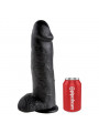 KING COCK - 12 DILDO NERO CON SFERE 30.48 CM