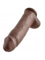 KING COCK - 12 DILDO MARRONE CON SFERE 30.48 CM