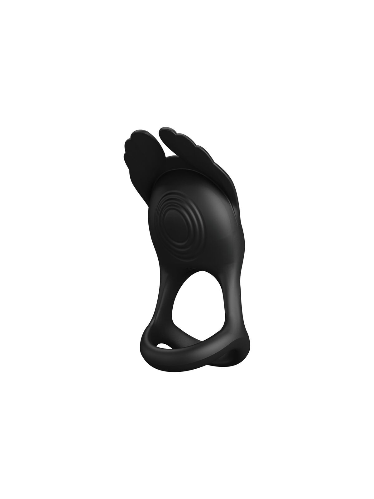 PRETTY LOVE - SILAS ANELLO PER PENE VIBRANTE 7 VIBRAZIONI IN SILICONE NERO