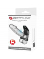 PRETTY LOVE - SILAS ANELLO PER PENE VIBRANTE 7 VIBRAZIONI IN SILICONE NERO