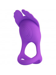 PRETTY LOVE - SILAS ANELLO PER PENE VIBRANTE 7 VIBRAZIONI IN SILICONE VIOLA