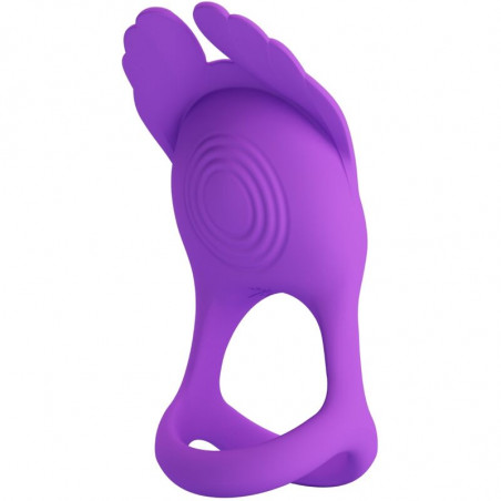 PRETTY LOVE - SILAS ANELLO PER PENE VIBRANTE 7 VIBRAZIONI IN SILICONE VIOLA