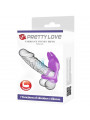 PRETTY LOVE - SILAS ANELLO PER PENE VIBRANTE 7 VIBRAZIONI IN SILICONE VIOLA