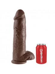 KING COCK - 12 DILDO MARRONE CON SFERE 30.48 CM