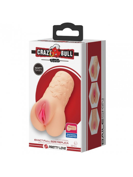 CRAZY BULL - MASTUBADOR A FORMA DI VAGINA SCARLATTO