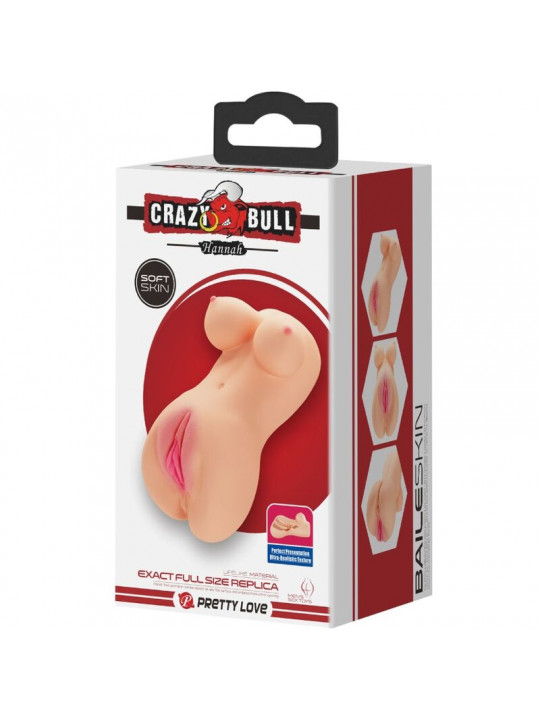 CRAZY BULL - VIBRATORE HANNAH PER VAGINA E ANO REALISTICI