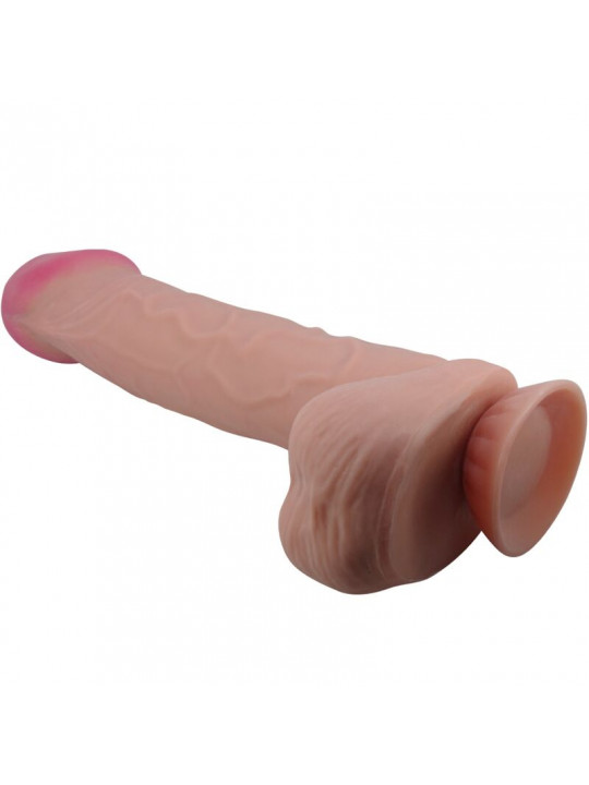 PRETTY LOVE - DILDO REALISTICO SLIDING SKIN SERIES CON VENTOSA SCORREVOLE DELLA PELLE MARRONE 26 CM