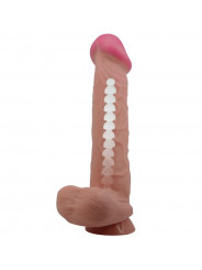 PRETTY LOVE - DILDO REALISTICO SLIDING SKIN SERIES CON VENTOSA SCORREVOLE DELLA PELLE MARRONE 26 CM