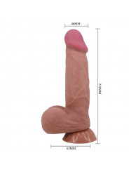 PRETTY LOVE - DILDO REALISTICO SERIE SLIDING SKIN CON VENTOSA SCORREVOLE IN PELLE MARRONE 21,8 CM