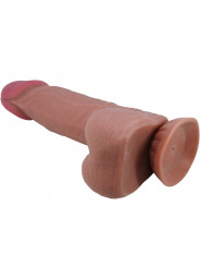 PRETTY LOVE - DILDO REALISTICO SERIE SLIDING SKIN CON VENTOSA SCORREVOLE IN PELLE MARRONE 20,6 CM