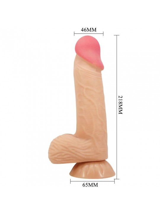 PRETTY LOVE - DILDO REALISTICO SLIDING SKIN SERIES CON VENTOSA SCORREVOLE DELLA PELLE 20,6 CM