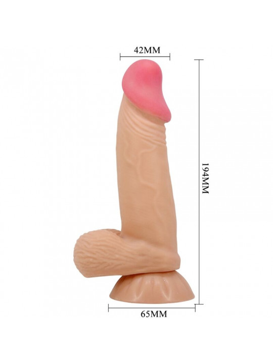 PRETTY LOVE - DILDO REALISTICO SLIDING SKIN SERIES CON VENTOSA SCORREVOLE DELLA PELLE 19,4 CM