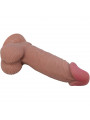 PRETTY LOVE - DILDO REALISTICO SERIE SLIDING SKIN CON VENTOSA SCORREVOLE IN PELLE MARRONE 19,4 CM