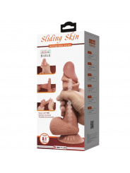 PRETTY LOVE - DILDO REALISTICO SERIE SLIDING SKIN CON VENTOSA SCORREVOLE IN PELLE MARRONE 19,4 CM