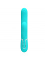 PRETTY LOVE - VIBRATORE MULTIFUNZIONE PERLITA 3 IN 1 G-SPOT VERDE ACQUA