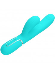 PRETTY LOVE - VIBRATORE MULTIFUNZIONE PERLITA 3 IN 1 G-SPOT VERDE ACQUA