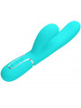 PRETTY LOVE - VIBRATORE MULTIFUNZIONE PERLITA 3 IN 1 G-SPOT VERDE ACQUA