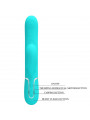 PRETTY LOVE - VIBRATORE MULTIFUNZIONE PERLITA 3 IN 1 G-SPOT VERDE ACQUA