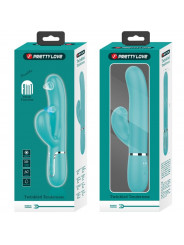 PRETTY LOVE - VIBRATORE MULTIFUNZIONE PERLITA 3 IN 1 G-SPOT VERDE ACQUA