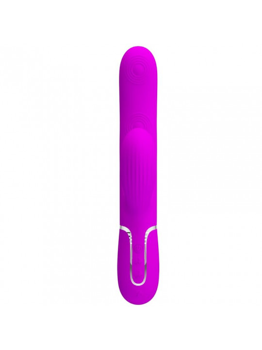 PRETTY LOVE - VIBRATORE MULTIFUNZIONE PERLITA 3 IN 1 G-SPOT VIOLA