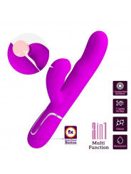 PRETTY LOVE - VIBRATORE MULTIFUNZIONE PERLITA 3 IN 1 G-SPOT VIOLA