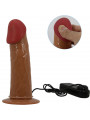 PRETTY LOVE - STARKS IMBRAGATURA SLIP DILDO VIBRAZIONE MULTI-SPEED 17,5 CM MARRONE CHIARO