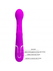 PRETTY LOVE - VIBRATORE DEJON RABBIT 3 IN 1 VIOLA MULTIFUNZIONE