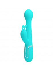 PRETTY LOVE - VIBRATORE DEJON RABBIT 3 IN 1 MULTIFUNZIONE VERDE ACQUA