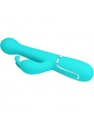 PRETTY LOVE - VIBRATORE DEJON RABBIT 3 IN 1 MULTIFUNZIONE VERDE ACQUA