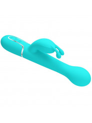 PRETTY LOVE - VIBRATORE DEJON RABBIT 3 IN 1 MULTIFUNZIONE VERDE ACQUA