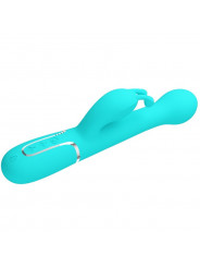 PRETTY LOVE - VIBRATORE DEJON RABBIT 3 IN 1 MULTIFUNZIONE VERDE ACQUA