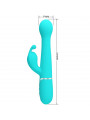 PRETTY LOVE - VIBRATORE DEJON RABBIT 3 IN 1 MULTIFUNZIONE VERDE ACQUA