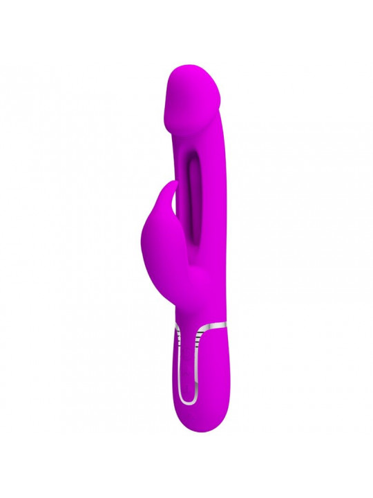 PRETTY LOVE - VIBRATORE DEJON RABBIT 3 IN 1 MULTIFUNZIONE FUCSIA