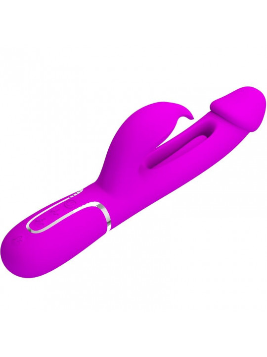 PRETTY LOVE - VIBRATORE DEJON RABBIT 3 IN 1 MULTIFUNZIONE FUCSIA