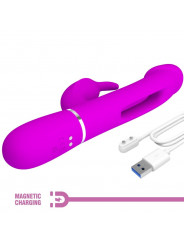 PRETTY LOVE - VIBRATORE DEJON RABBIT 3 IN 1 MULTIFUNZIONE FUCSIA