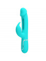 PRETTY LOVE - VIBRATORE DEJON RABBIT 3 IN 1 MULTIFUNZIONE VERDE ACQUA