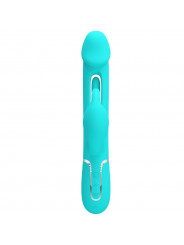 PRETTY LOVE - VIBRATORE DEJON RABBIT 3 IN 1 MULTIFUNZIONE VERDE ACQUA