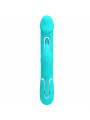 PRETTY LOVE - VIBRATORE DEJON RABBIT 3 IN 1 MULTIFUNZIONE VERDE ACQUA