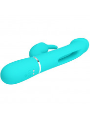 PRETTY LOVE - VIBRATORE DEJON RABBIT 3 IN 1 MULTIFUNZIONE VERDE ACQUA