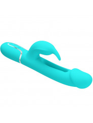 PRETTY LOVE - VIBRATORE DEJON RABBIT 3 IN 1 MULTIFUNZIONE VERDE ACQUA