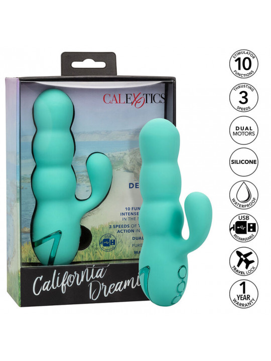 CALEXOTICS - VIBRATORE DEL MAR DIVA RABBIR AQUA GREEN DI CALIFORNIA DREAMING