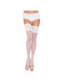 LEG AVENUE - CALZE BIANCHE CON PIZZO AMPIO